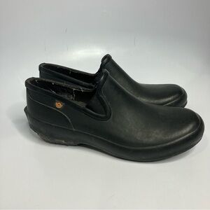 Bogs Bloom Patch slip on shoes waterproof black size 8